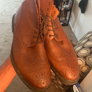 Stafford brown mid causal dress shoes